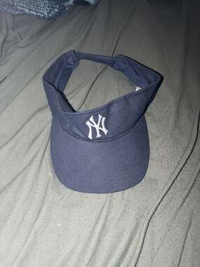 New York Yankees Delta Visor Navy Blue Cotton